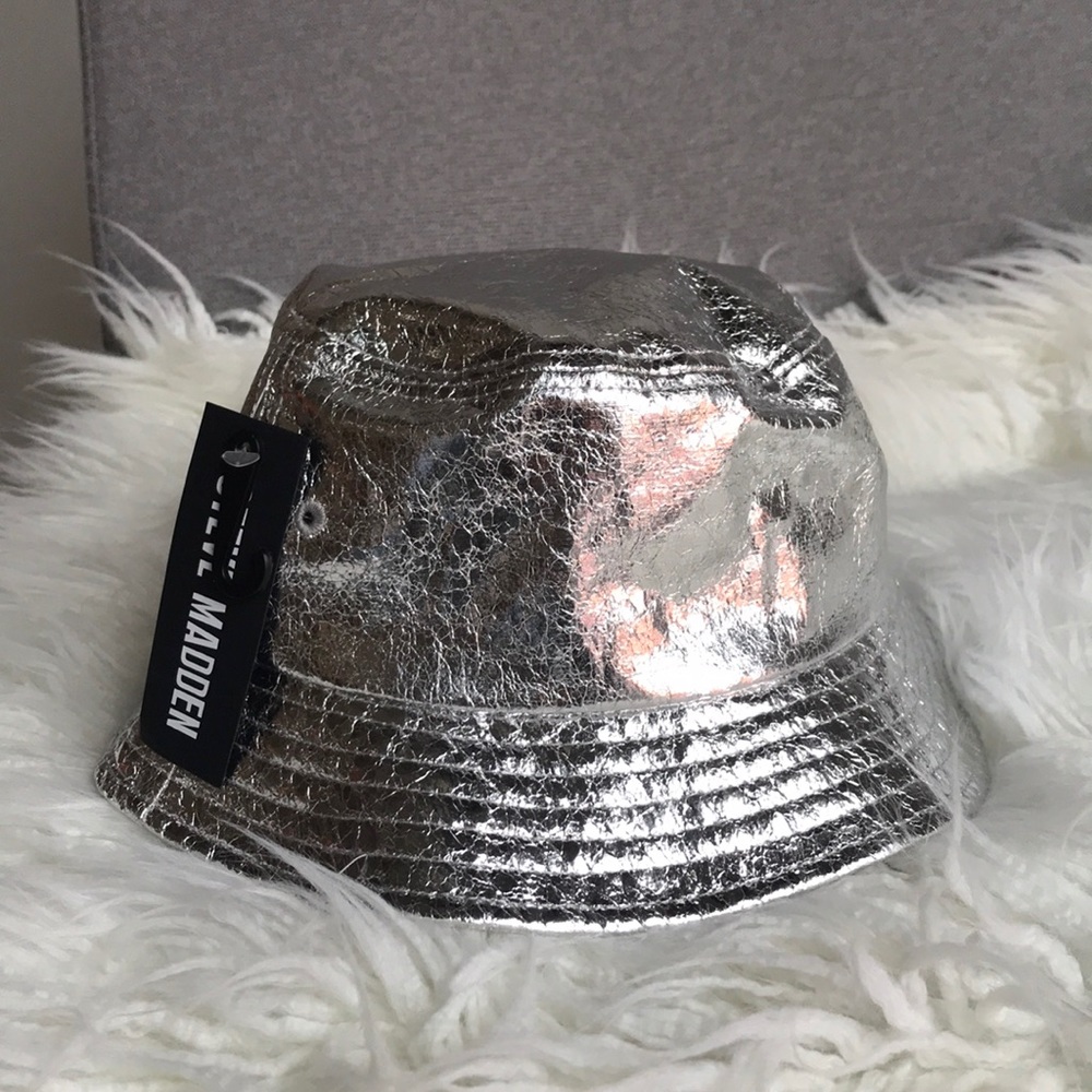 Steve Madden silver bucket hat